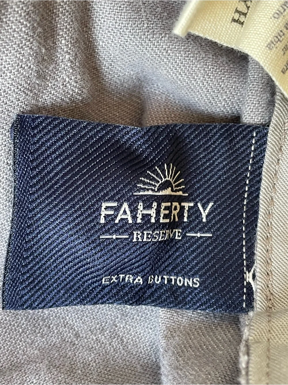Faherty Tradewinds Linen Blend Chino Shorts beige Flat-Front 7.5” Inseam NWT